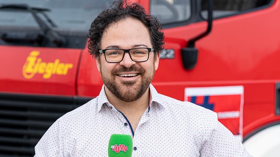 Die fitteste Freiwillige Feuerwehr Mitteldeutschlands Moderator Lars Wohlfahrt