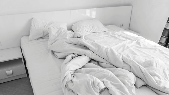 Ein ungemachtes Bett